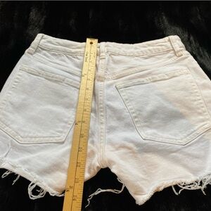 Old Navy White Jean Shorts Distressed Hem